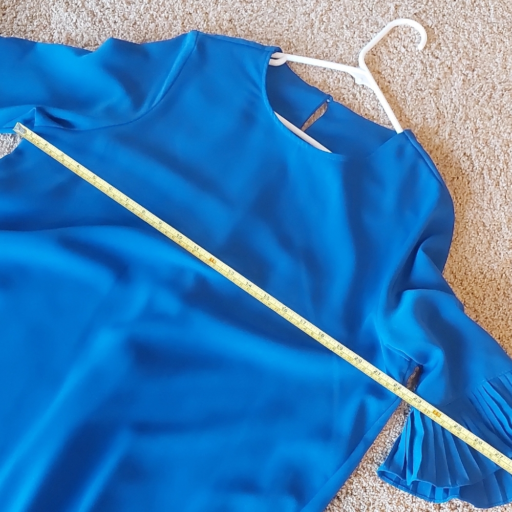 Elegant Blue Ruffle Mini Dress - Picture 7 of 7